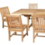 set 161 -- 43 x 71-94  inch rectangular extension table (tb-e020) & avalon side chairs (ch-0104)